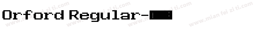 Orford Regular字体转换